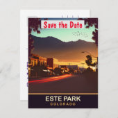 Este Park, Colorado, Travel Postcard, Save The Date (Vorne/Hinten)