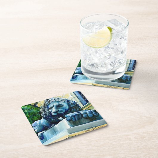 Esteemed Feline, Washington DC, USA Rechteckiger Pappuntersetzer (Vor Ort)