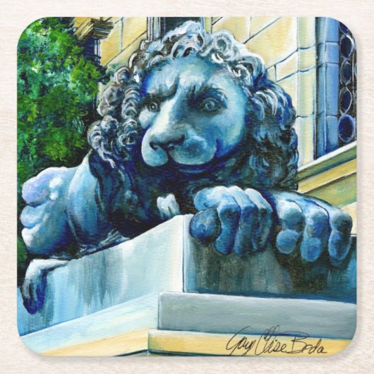 Esteemed Feline, Washington DC, USA Rechteckiger Pappuntersetzer (Vorderseite)