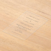 Estelle Elegant Wedding Acryleinladungen (Ablage )