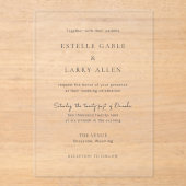 Estelle Elegant Wedding Acryleinladungen (Vorderseite)