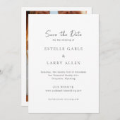 Estelle Elegant Wedding Save The Date (Vorne/Hinten)
