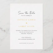Estelle Elegant Wedding Save the Date Folieneinladung (Vorderseite)