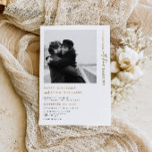 Estelle Foto Gold Foil Foil Wedding Einladung