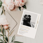 Estelle Foto Gold Foil Foil Wedding Einladung