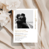 Estelle Foto Gold Foil Foil Wedding Einladung