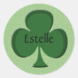 Estelle Kleeblatt Name Sticker / Siegel