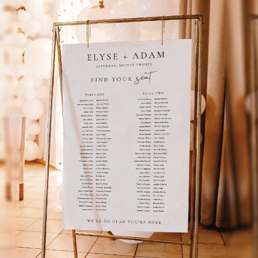 Estelle Minimal 2 Bankett-Tisch-Plakat Poster