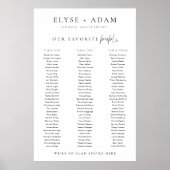 Estelle Minimal 3 Bankett-Tisch-Plakat Poster (Vorne)