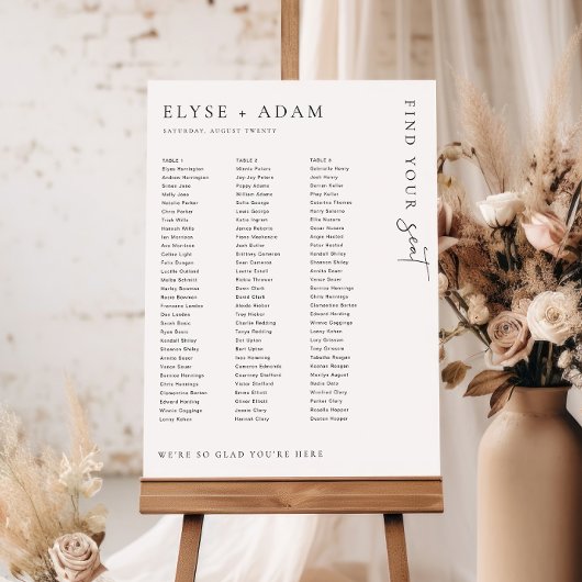 Estelle Minimal 3 Bankett-Tisch-Plakat Poster