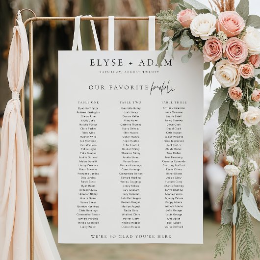 Estelle Minimal 3 Bankett-Tisch-Plakat Poster