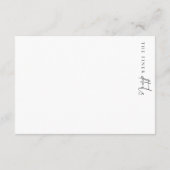 Estelle Minimalistisch Finer Details - Umschließun Begleitkarte (Rückseite)