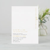 Estelle Minimalistisch Gold Foil Wedding Einladung (Stehend vorne)