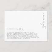 Estelle Minimalistisch Honeymoon wünschcard Begleitkarte (Vorderseite)