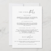 Estelle Minimalistisch Wedding Details Card Einladung (Vorderseite)