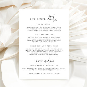 Estelle Minimalistisch Wedding Details Card Einladung