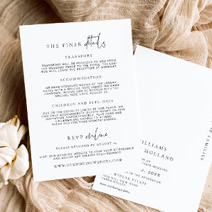 Estelle Minimalistisch Wedding Details Card Einladung
