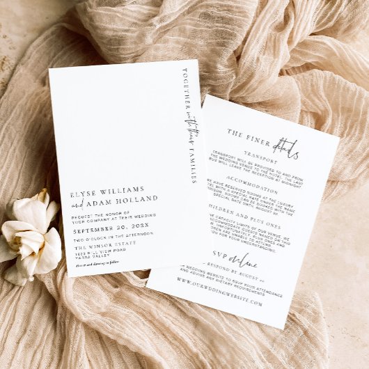 Estelle Minimalistisch Wedding Details Card Einladung