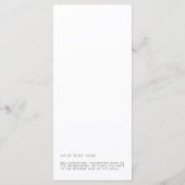 Estelle Minimalistisch Wedding Long Menu Menükarte (Rückseite)