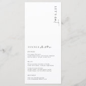 Estelle Minimalistisch Wedding Long Menu Menükarte (Vorderseite)