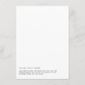 Estelle Minimalistisch Wedding Menu Menükarte (Rückseite)