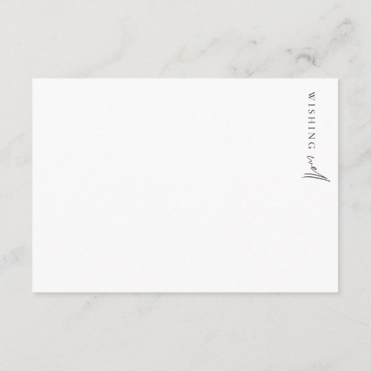 Estelle Minimalistisch wünscht Well Card Begleitkarte (Rückseite)
