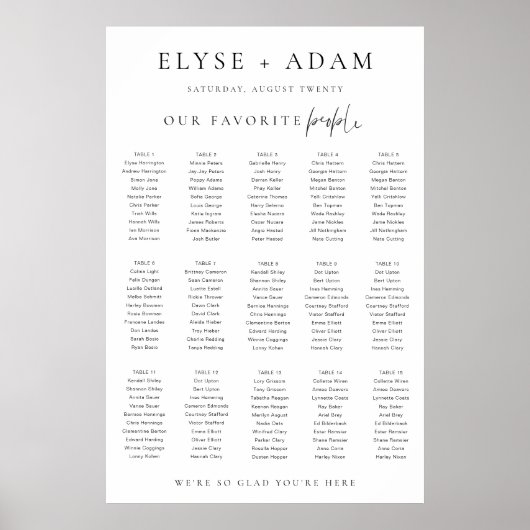 Estelle Modern Minimal 15 Tischplatinen Poster (Vorne)