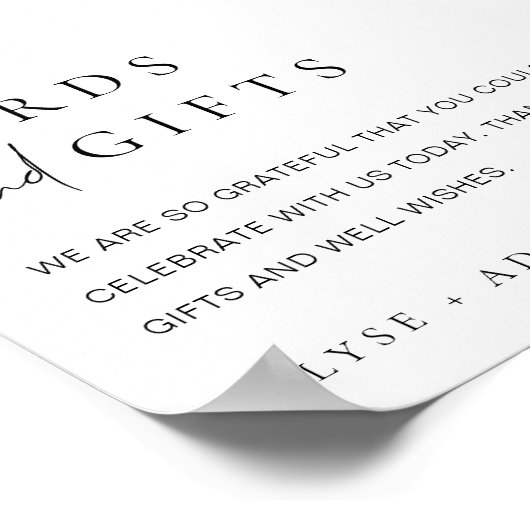 Estelle Modern Minimal Cards & Gifts Zeichen Poster (Ecke)