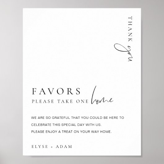 Estelle Modern Minimal Favorits Signing Poster (Vorne)