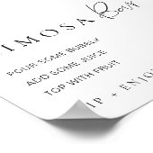 Estelle Modern Minimal Mimosa Bar Sign Poster (Ecke)