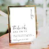 Estelle Modern Minimal Open Bar Menu-Zeichen Poster