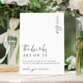 Estelle Modern Minimal Open Bar Menu-Zeichen Poster