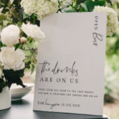 Estelle Modern Minimal Open Bar Menu-Zeichen Poster