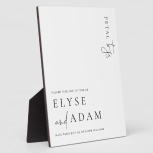 Estelle Modern Minimal Petal Toss Sign Fotoplatte