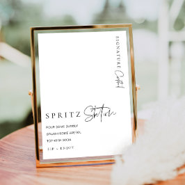 Estelle Modern Minimal Spritz Station Poster