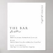 Estelle Modern Minimal The Bar Menu Signature Poster (Vorne)