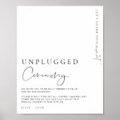 Estelle Modern Minimal Unplugged Zeremony Sign Poster (Vorne)