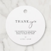 Estelle Modern Minimal Vielen Dank für Ihr Interes Geschenkanhänger (Rückseite)