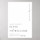 Estelle Modern Minimal Welcome Sign Poster (Vorne)