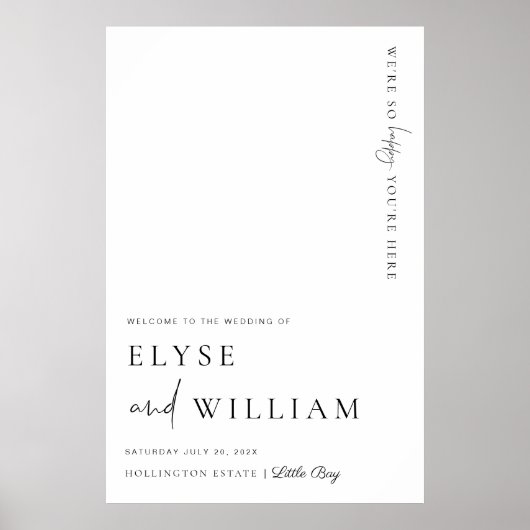 Estelle Modern Minimal Welcome Sign Poster (Vorne)