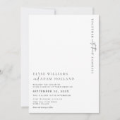 Estelle Modern Minimalistisch Wedding Einladung (Vorderseite)