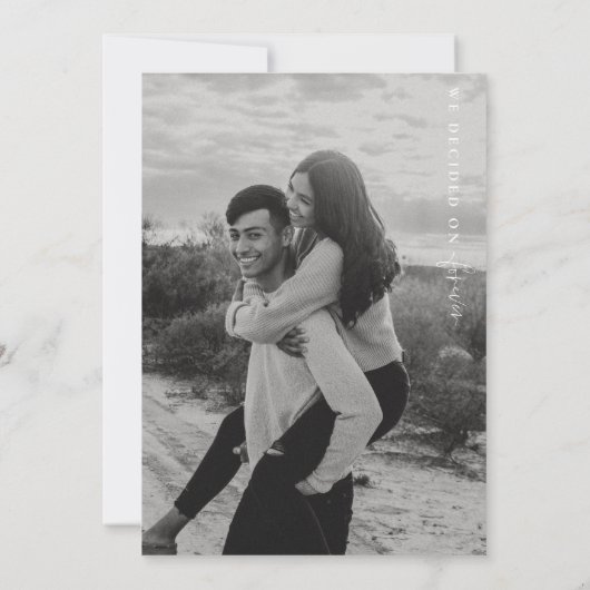 Estelle Modern Minimalistisch Wedding Einladung (Rückseite)