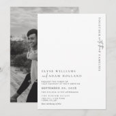 Estelle Modern Minimalistisch Wedding Einladung (Vorne/Hinten)