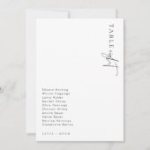 Estelle Modern Minimalistisch Wedding Tischnummer (Vorderseite)