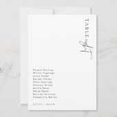 Estelle Modern Minimalistisch Wedding Tischnummer (Rückseite)