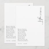 Estelle Modern Minimalistisch Wedding Tischnummer (Vorne/Hinten)