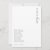 Estelle Modern Minimalistisch Wedding Tischnummer (Rückseite)