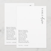 Estelle Modern Minimalistisch Wedding Tischnummer (Vorne/Hinten)