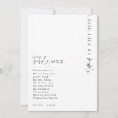 Estelle Modern Minimalistisch Wedding Tischnummer (Rückseite)