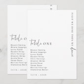 Estelle Modern Minimalistisch Wedding Tischnummer (Vorne/Hinten)